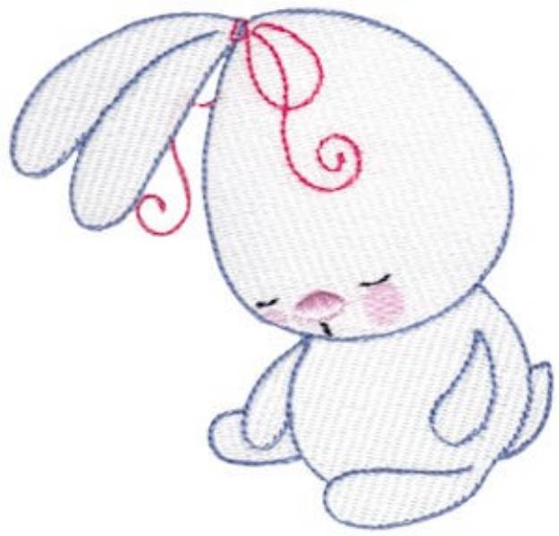 Picture of Sleepy Bunny Machine Embroidery Design