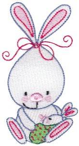 Picture of Bunny & Egg Machine Embroidery Design