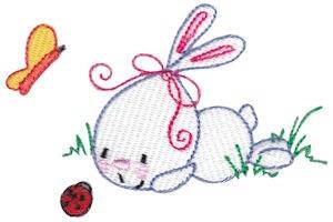 Picture of Bunny & Bugs Machine Embroidery Design