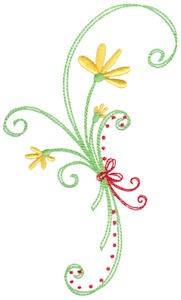 Picture of Bouquet Daisies Machine Embroidery Design