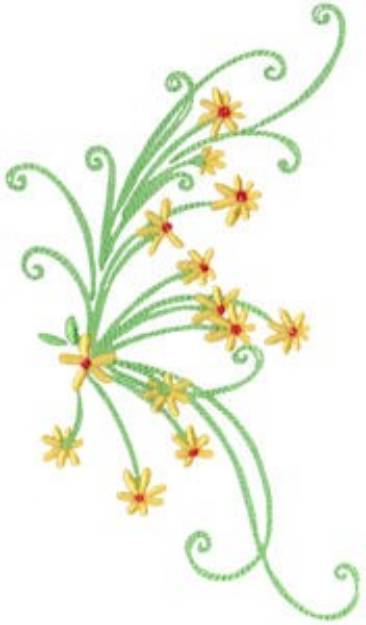 Picture of Swirly Daisy Machine Embroidery Design