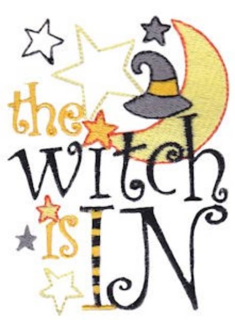 Picture of Witch Is In Machine Embroidery Design