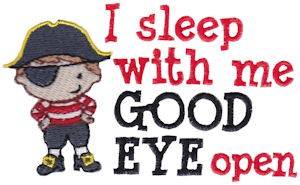 Picture of Sleep With Eye Open Machine Embroidery Design
