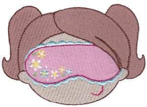 Picture of Sleep Mask Girl Machine Embroidery Design