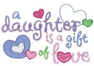 Picture of Daughter Is Gift Machine Embroidery Design