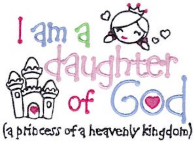 Picture of Daughter Of God Machine Embroidery Design
