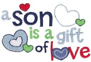 Picture of Son Is A Gift Machine Embroidery Design