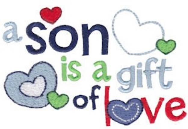 Picture of Son Is A Gift Machine Embroidery Design