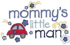 Picture of Mommys Little Man Machine Embroidery Design
