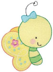 Picture of Butterfly Profile Machine Embroidery Design