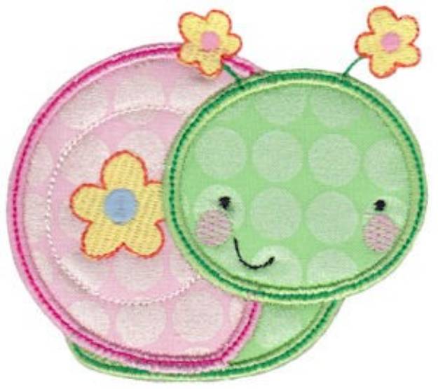 Picture of Applique Snail Machine Embroidery Design