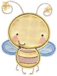 Picture of Honey Bee Applique Machine Embroidery Design