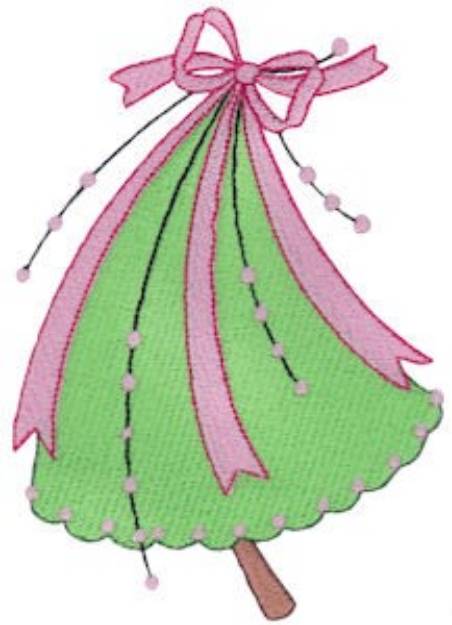 Picture of Christmas Tree Bow Machine Embroidery Design