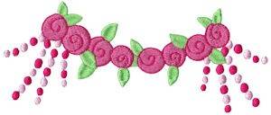 Picture of Rose Garland Machine Embroidery Design