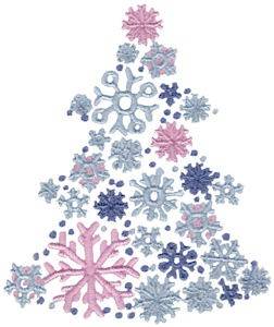 Picture of Snowflake Tree Machine Embroidery Design