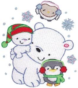 Picture of Winter Animals Machine Embroidery Design