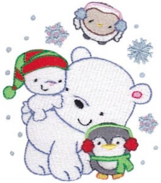 Picture of Winter Animals Machine Embroidery Design
