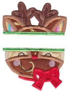 Picture of Reindeer Applique Machine Embroidery Design