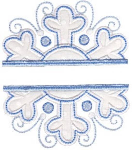 Picture of Snowflake Name Drop Machine Embroidery Design