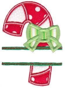 Picture of Candy Cane Applique Machine Embroidery Design