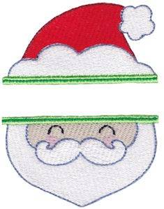 Picture of Santa Name Drop Machine Embroidery Design