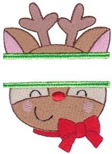 Picture of Reindeer Name Drop Machine Embroidery Design