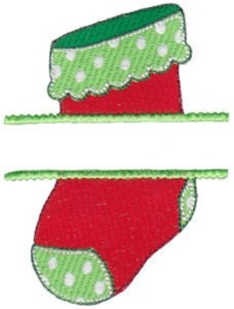 Picture of Stocking Name Drop Machine Embroidery Design