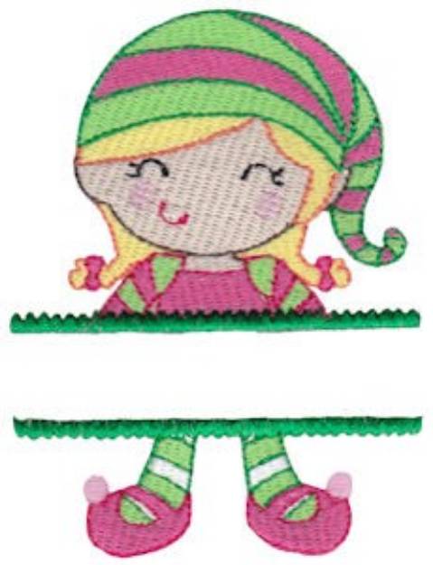 Picture of Name Drop Elf Machine Embroidery Design