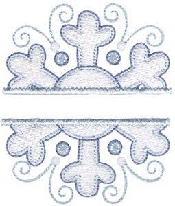 Picture of Name Drop Snowflake Machine Embroidery Design