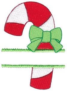 Picture of Split Candy Cane Machine Embroidery Design