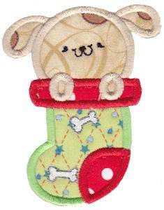 Picture of Christmas Dog Machine Embroidery Design