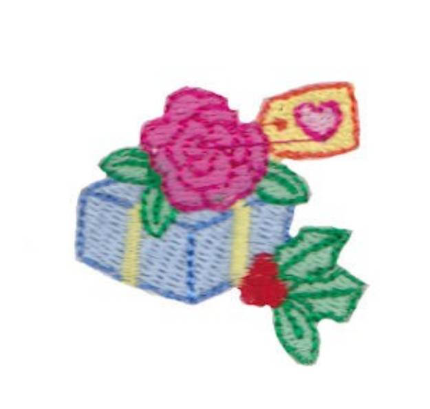 Picture of Rose Gift Machine Embroidery Design