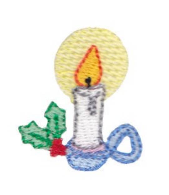 Picture of Xmas Candle Machine Embroidery Design