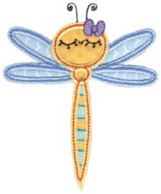 Picture of Dragonfly Applique Machine Embroidery Design