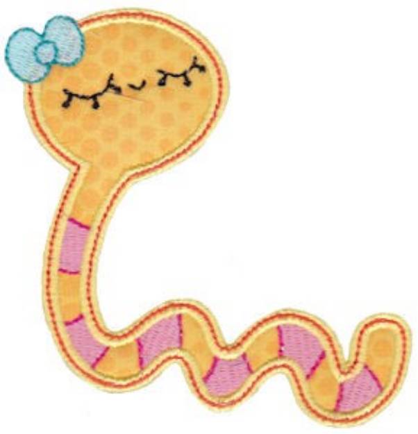 Picture of Worm Applique Machine Embroidery Design