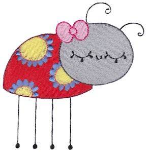 Picture of Adorable Ladybug Machine Embroidery Design