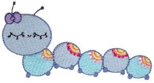 Picture of Adorable Caterpillar Machine Embroidery Design