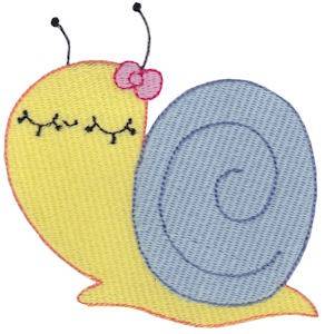 Picture of Adorable Snail Machine Embroidery Design