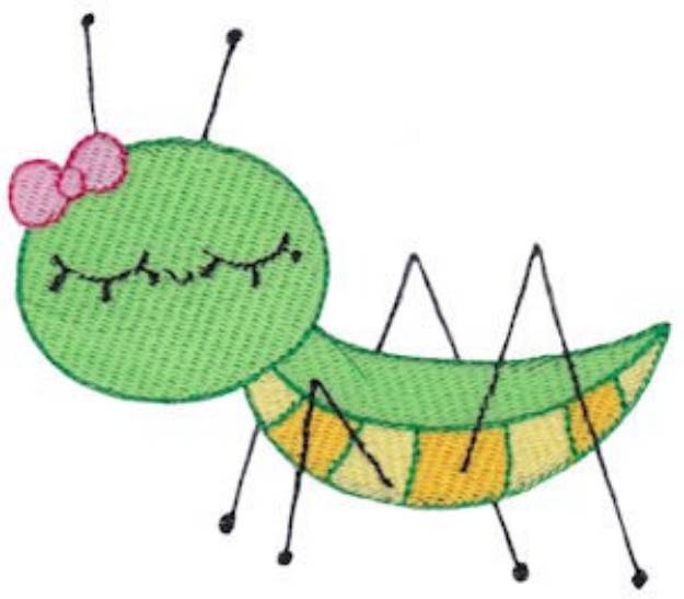 Picture of Adorable Grasshopper Machine Embroidery Design