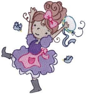 Picture of Flower Girl Machine Embroidery Design