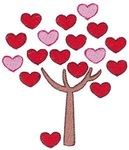 Picture of Valentines Day Tree Machine Embroidery Design