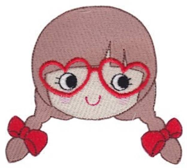 Picture of Valentines Day Girl Machine Embroidery Design