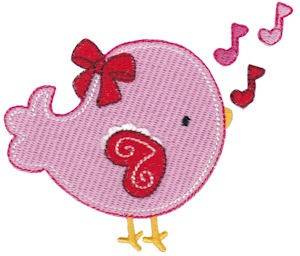 Picture of Valentines Day Bird Machine Embroidery Design