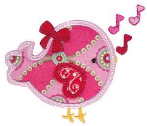 Picture of Applique Valentines Day Bird Machine Embroidery Design