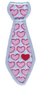 Picture of Applique Valentines Day Tie Machine Embroidery Design