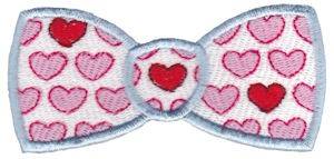 Picture of Valentines Day Bow Tie Machine Embroidery Design