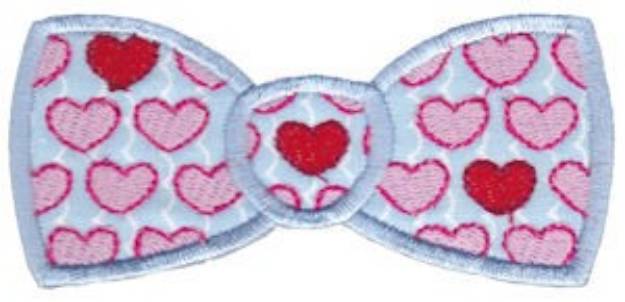 Picture of Applique Valentines Bow Tie Machine Embroidery Design
