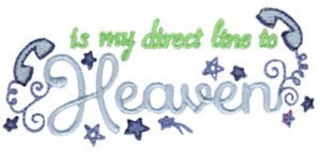 Picture of Direct Line To Heaven Machine Embroidery Design