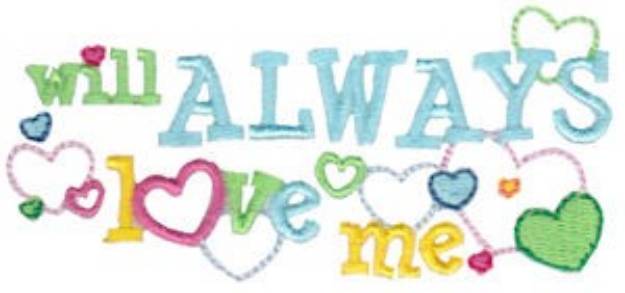 Picture of Will Always Love Me Machine Embroidery Design