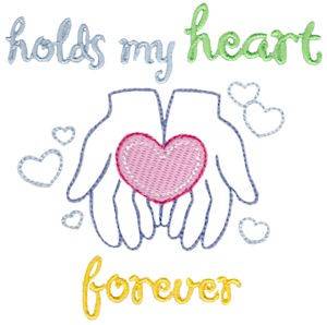 Picture of Hold My Heart Forever Machine Embroidery Design